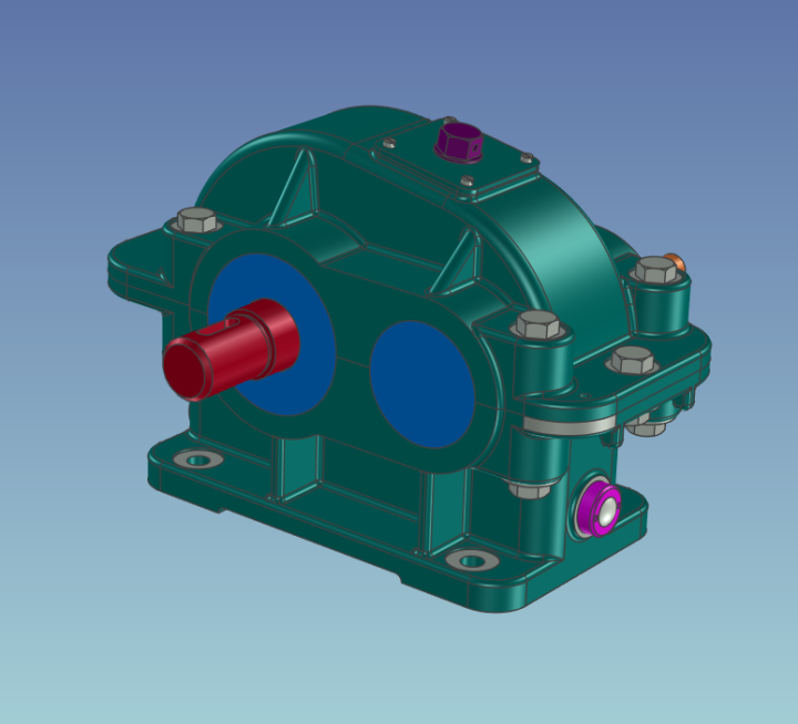 CAXA减速器装配体三维模型