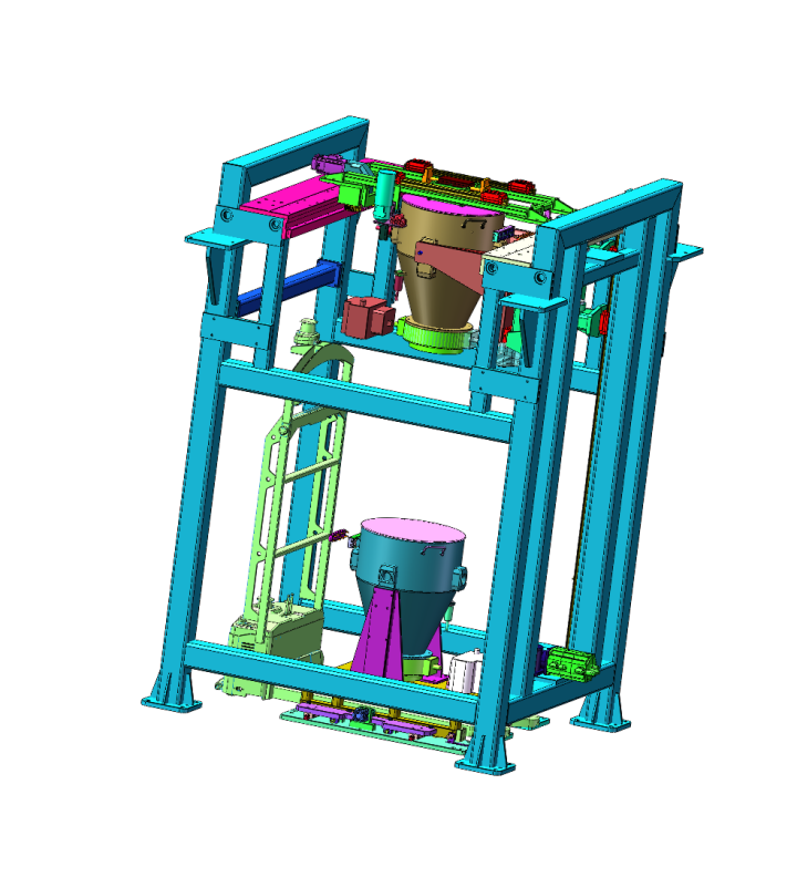 混粉上料提升总成solidworks模型