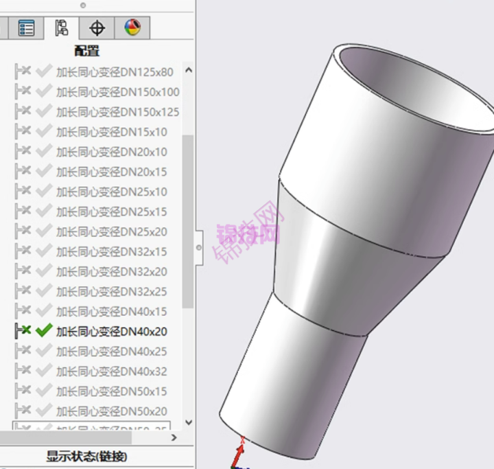 solidworks卫生管道库卡箍视镜端口接头3d全配置模型焊接管件库-4