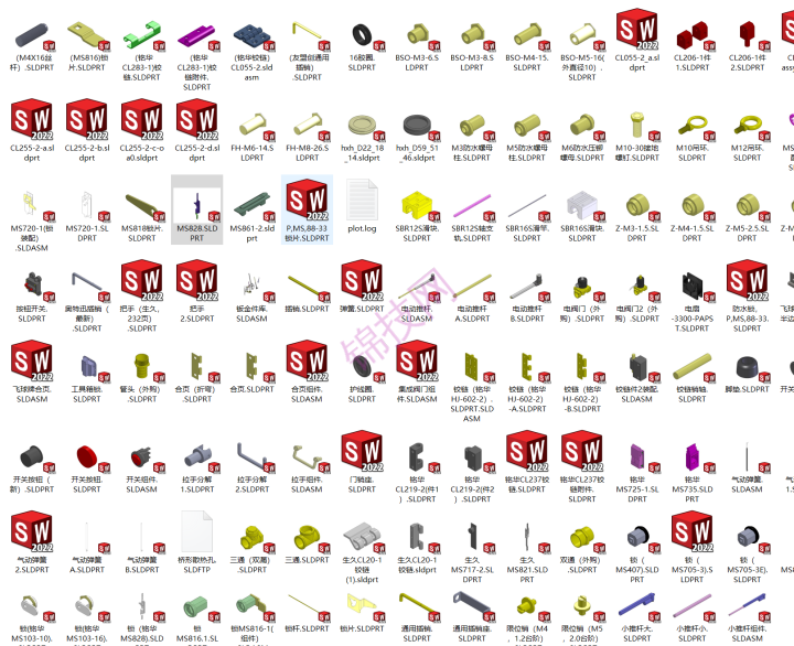 solidworks机柜五金配件库钣金电气柜配件-1