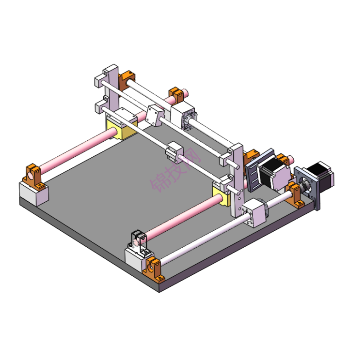 solidworks机架3D图贴片机