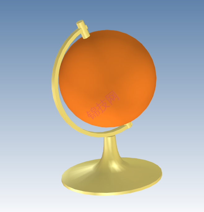 地球仪三维模型caxa图纸