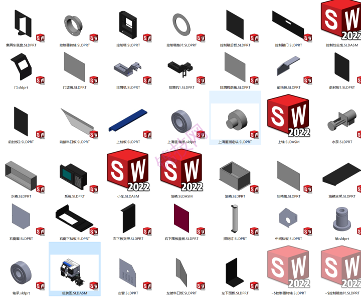 solidworks数控机床及钣金模型图纸 3D图纸 三维模型