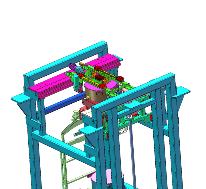 混粉上料提升总成solidworks模型-1