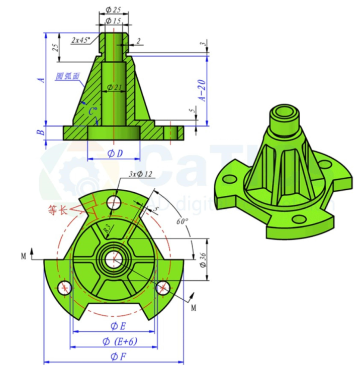 三维建模图素材130张CAtisc练习图纸