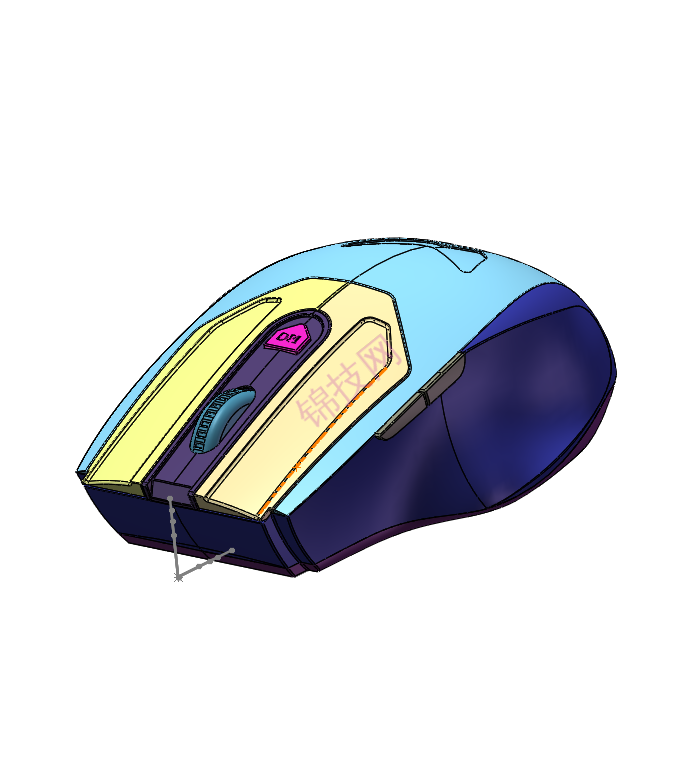 solidworks鼠标3d模型文件下载 可编辑