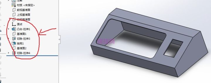solidworks电气开关盒钣金展开拆图案例