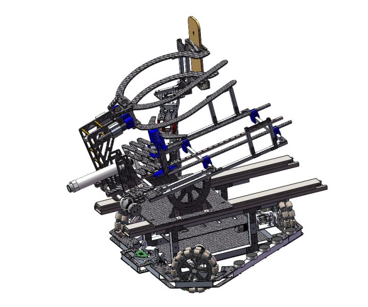 solidworks 整车模型底盘发射装置 搬投翻转机构