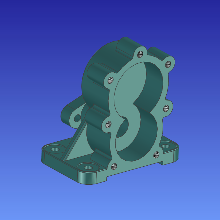 CAXA三维模型齿轮泵泵体