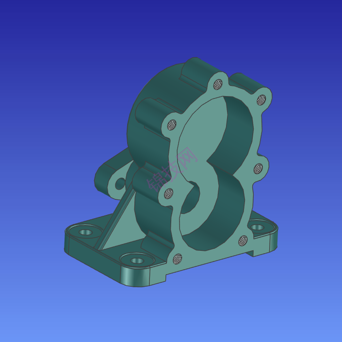 CAXA三维模型齿轮泵泵体