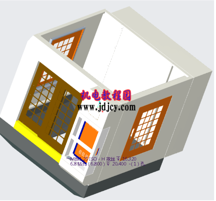 CNC430钣金外罩三维建模图纸+PROE设计