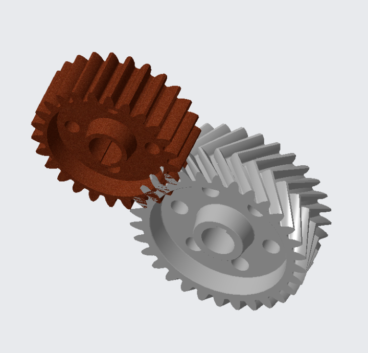 creo人字齿轮传动模型下载