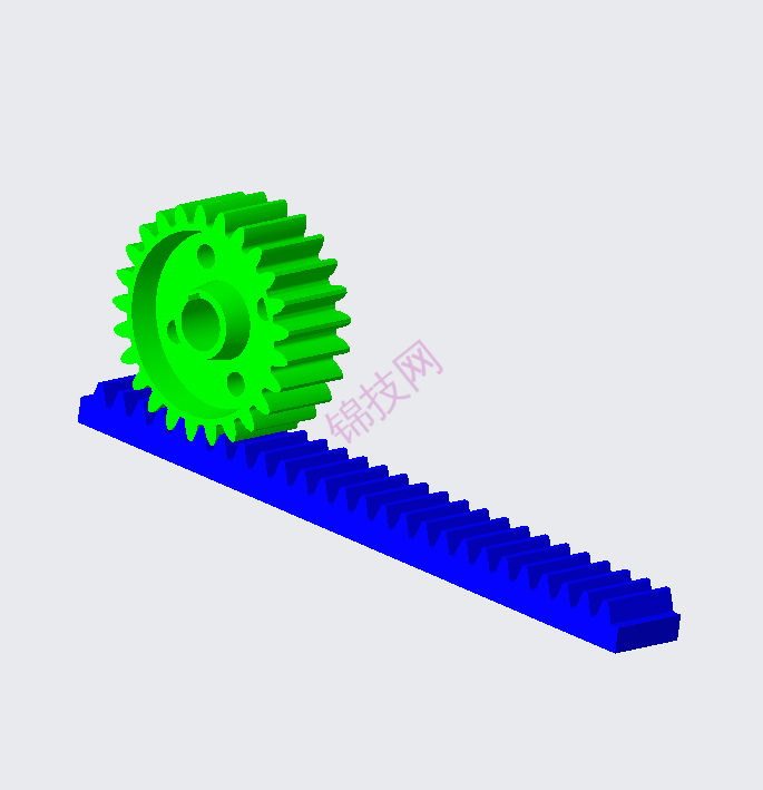 creo齿轮与齿条参数化模型下载