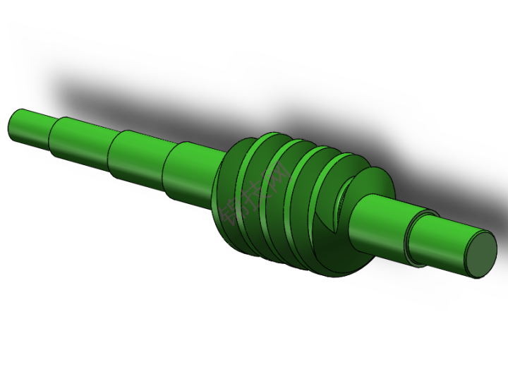 solidworks蜗杆齿轮减速器模型装配体零件-1