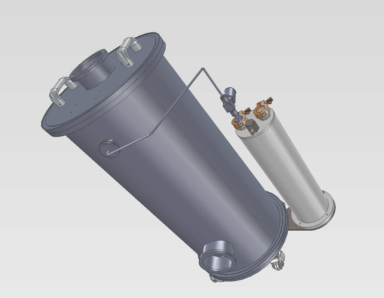 CAXA三维图纸泵前颗粒捕捉器 总装配体