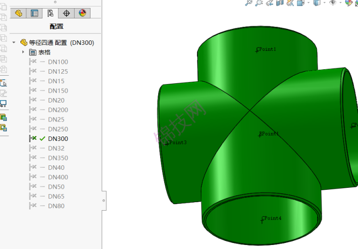 solidworks管道库工业级不锈钢管件模型-1