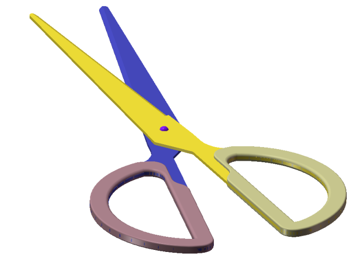 剪刀三维模型solidworks2022版本建模绘制