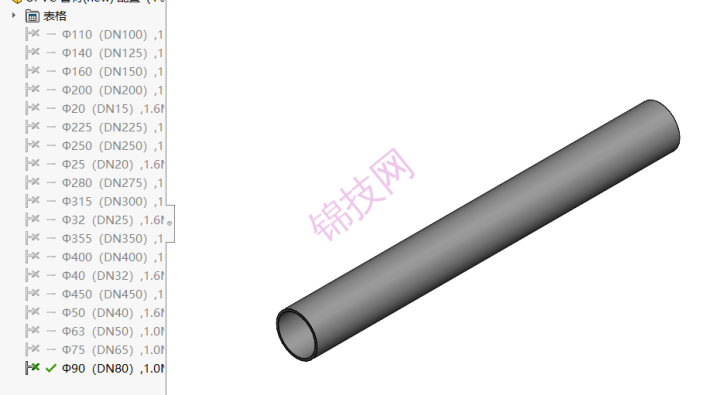 UPVC 管道设计库模型多配置solidworks文件-1