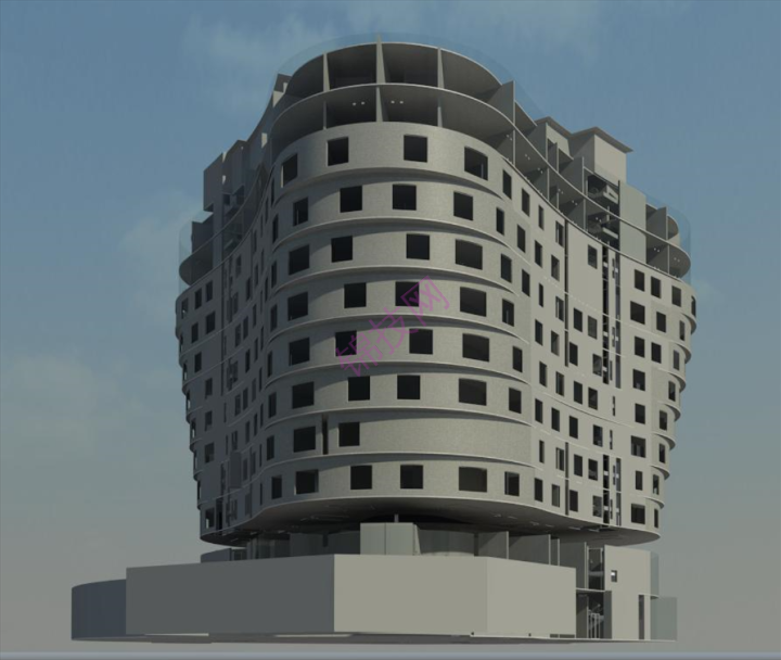 11层酒店BIM项目模型Revit建筑结构暖通电气给排水MEP-1