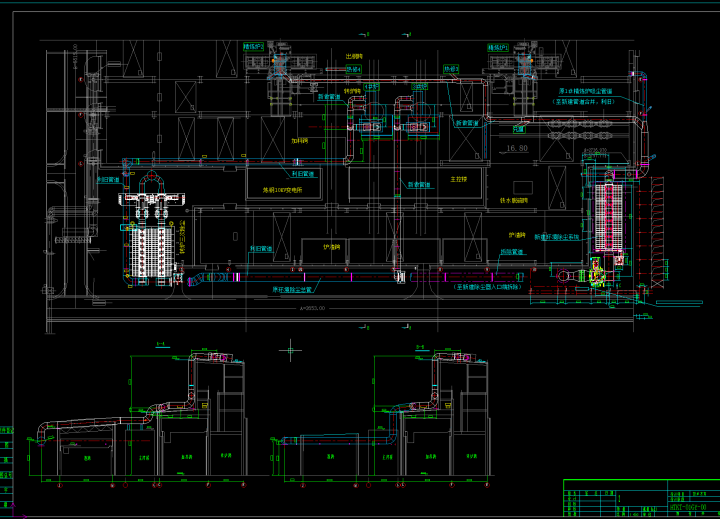 除尘系统设备与管网图(二次与三次除尘)某炼钢厂