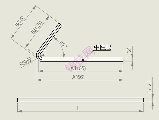 -15 钣金折弯展开计算公式