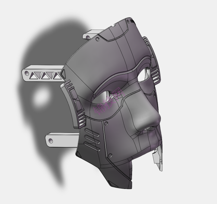 头壳模型机械式 stp文件 装配体sldasm格式